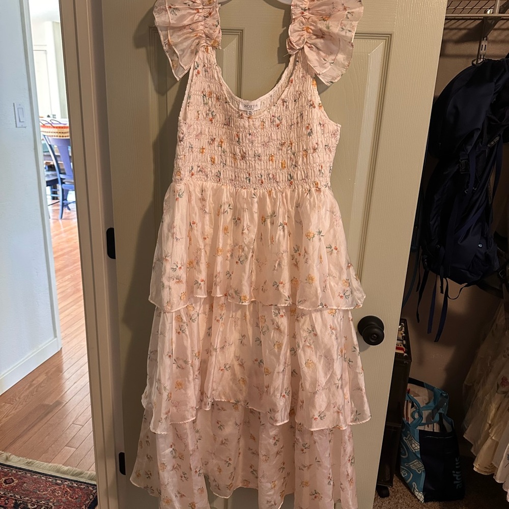 Forever & Always Midi Dress in Tiny Yellow Floral